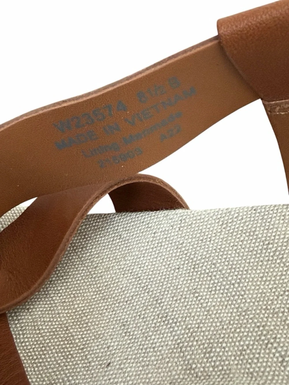 Cole Haan Brown Leather Wedge Espadrille‎ Sandals